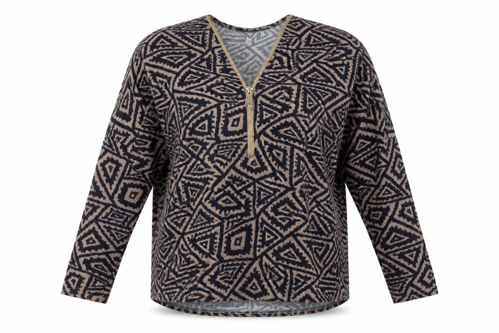 Izabel London Women's Multicoloured Geometric Jumper