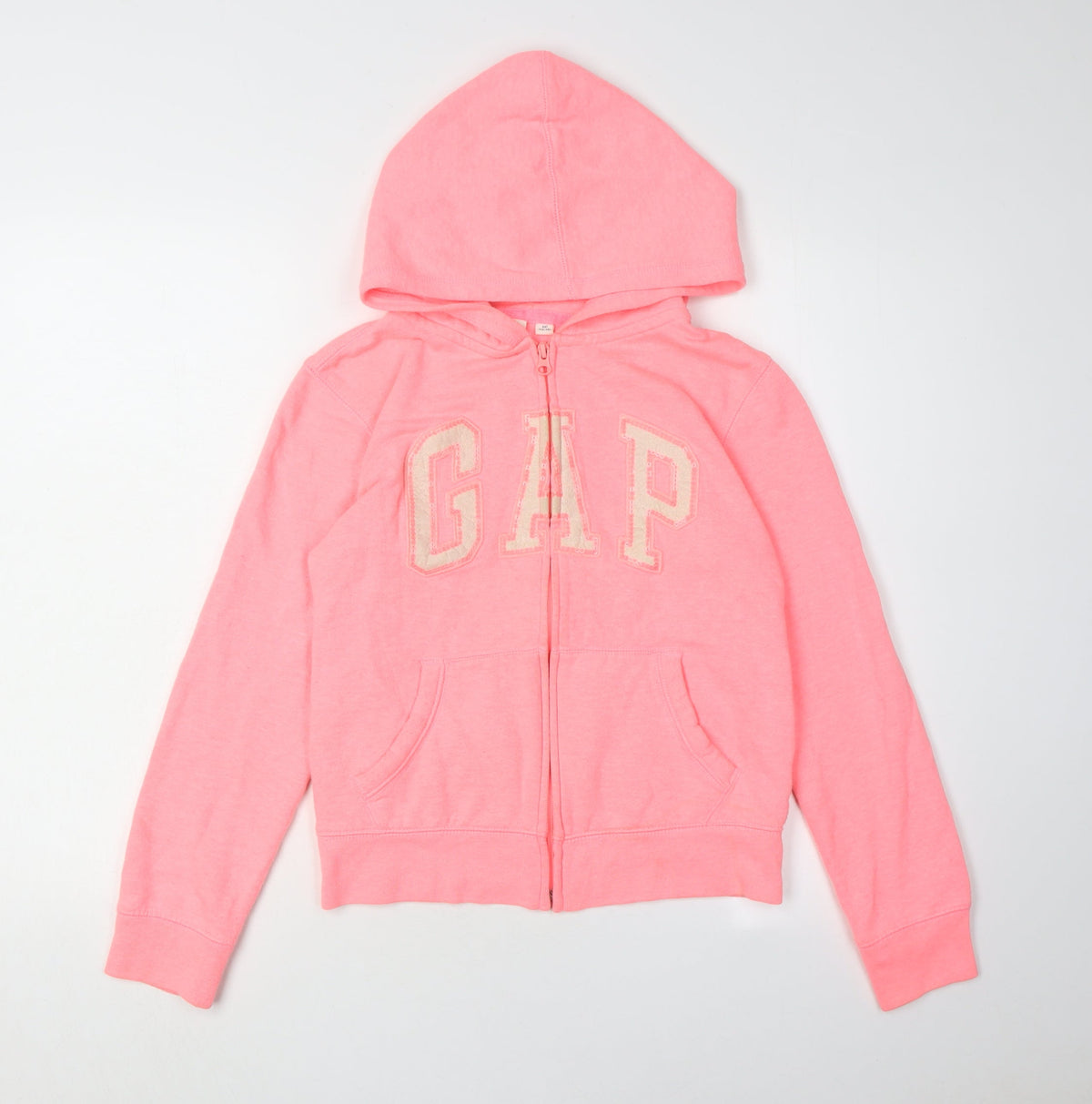 GAP Girls Pink XL Full Zip Logo Hoodie