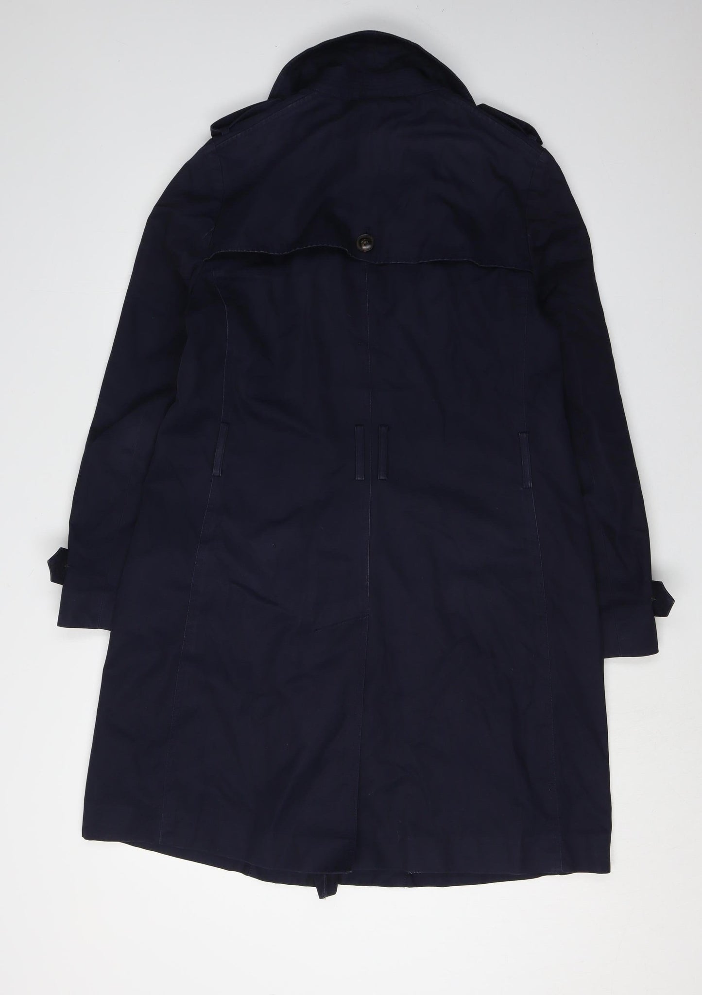 Gap Women's Blue Trench Coat M Casual Regular Fit