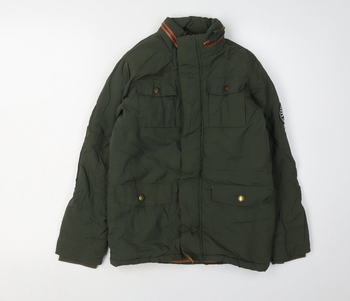SoulCal & Co Boys Green Jacket 9-10 Years with Zip Closure