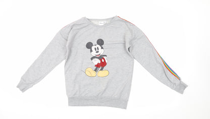 Preloved Disney Women’s Grey Sweatshirt Pullover Size 4 - Front