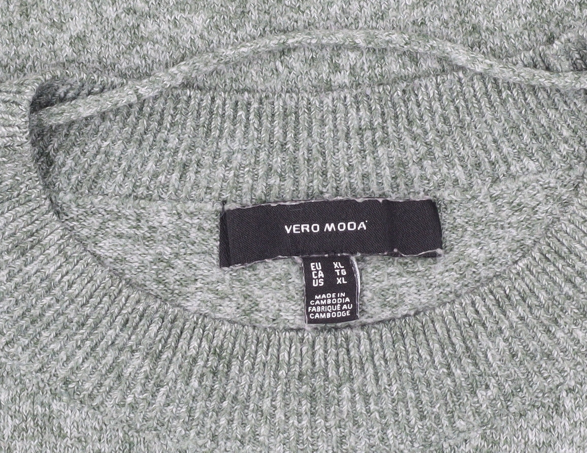 Vero Moda Women's Green XL Pullover Knit Jumper