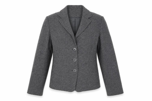 Kaliko Women's Grey Blazer Size 14 Regular Notch Lapel