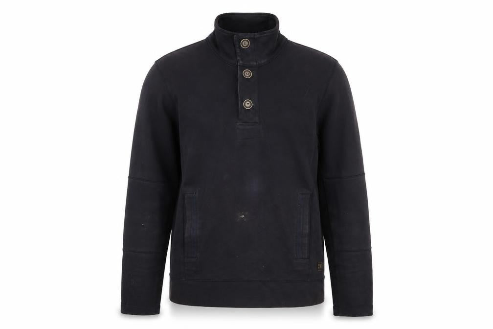 BOSS Orange Men's Black Henley Sweatshirt M