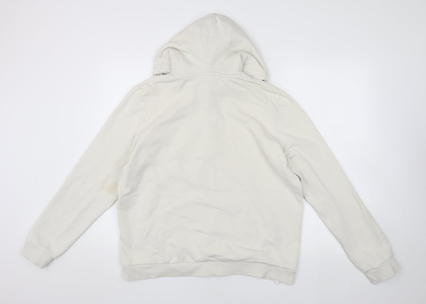 bekkin Men's Beige L Hooded Jacket Casual