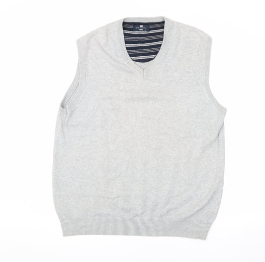 Marks and Spencer Men's Grey L Cotton Vest