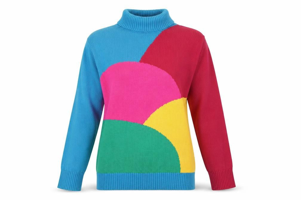 Kite Women's Multicoloured Mock Neck Pullover Jumper M