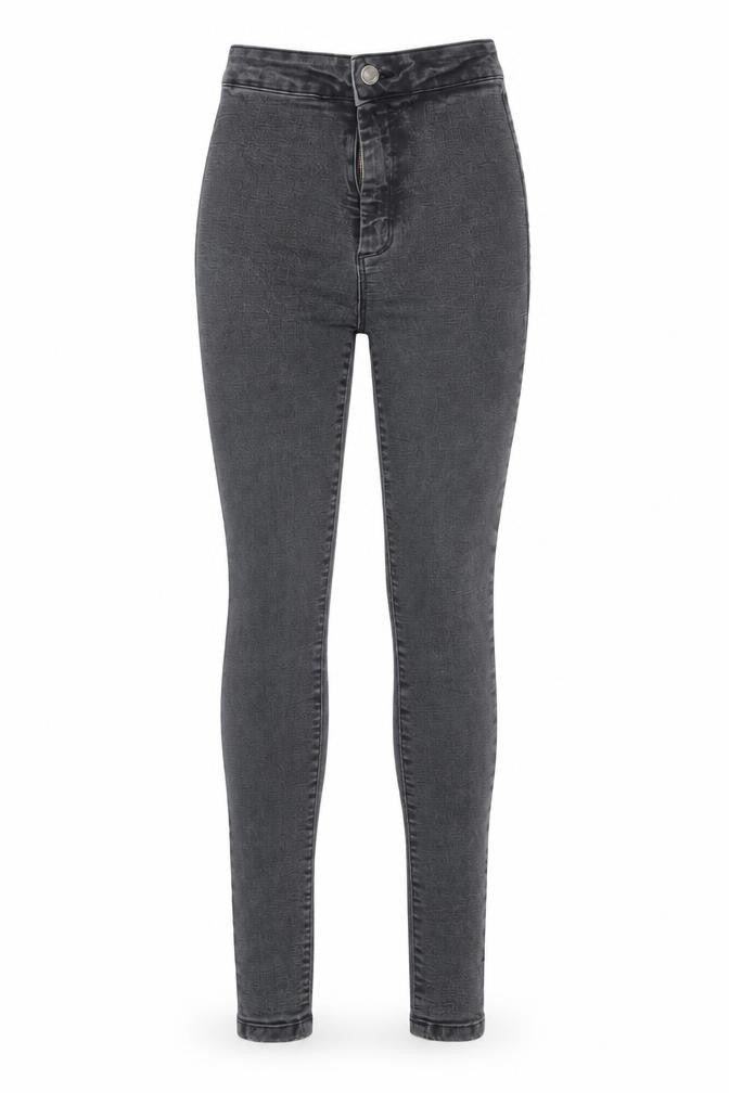 PRETTYLITTLETHING Womens Black Disco Jeans Size 4