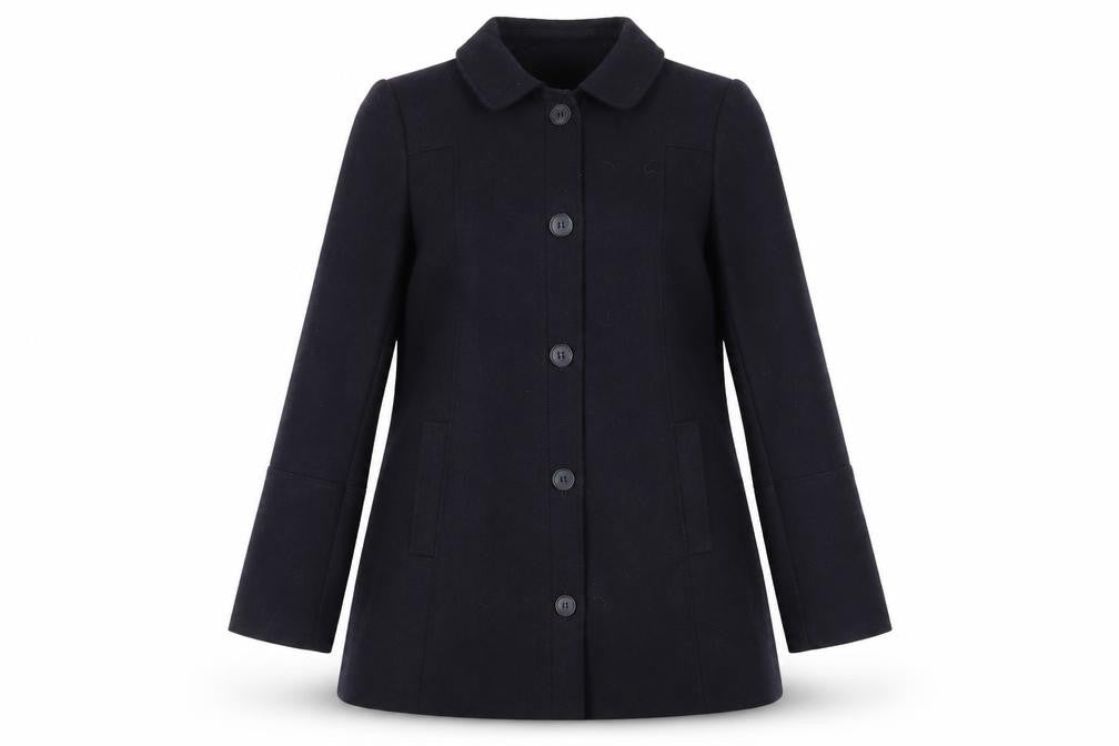 Maternity Women's Black Wool Coat, Size 12