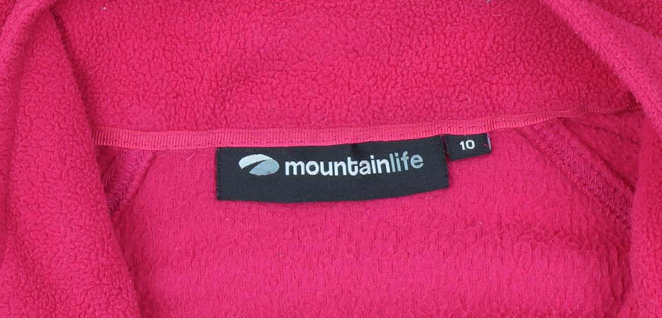 Mountainlife Women's Red Fleece Pullover Sweatshirt, Size 10