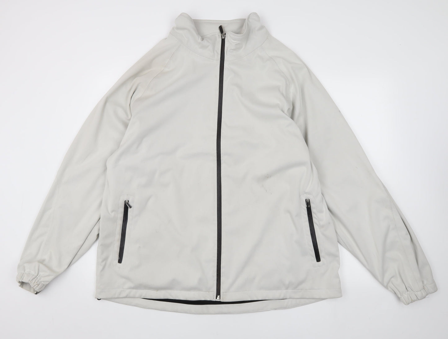 Firethorn Men's 2XL White Basic Jacket with Zip