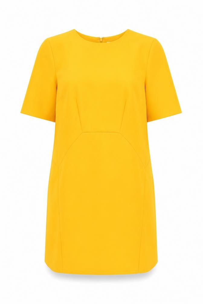 Whistles Women's Yellow Short Sleeve Shift Dress