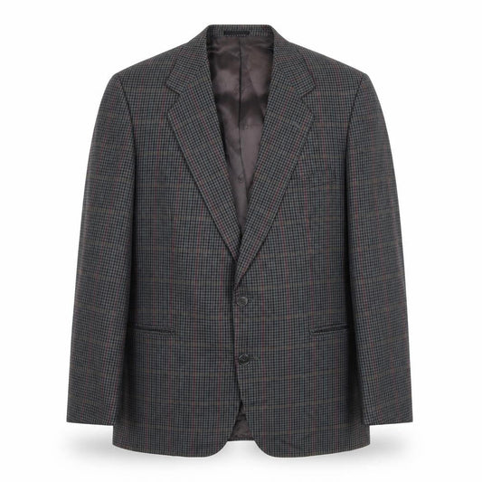 Magee Men's Grey Check Blazer, Size 42R
