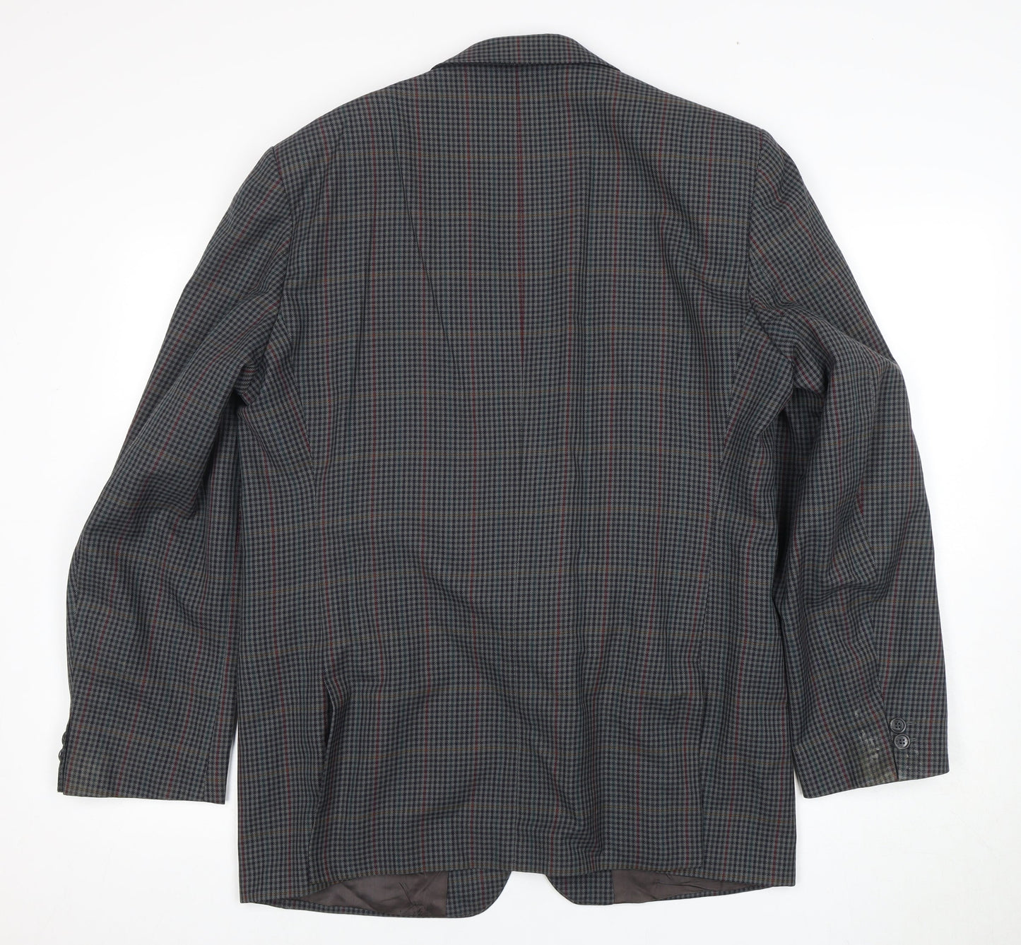 Magee Men's Grey Check Blazer, Size 42R
