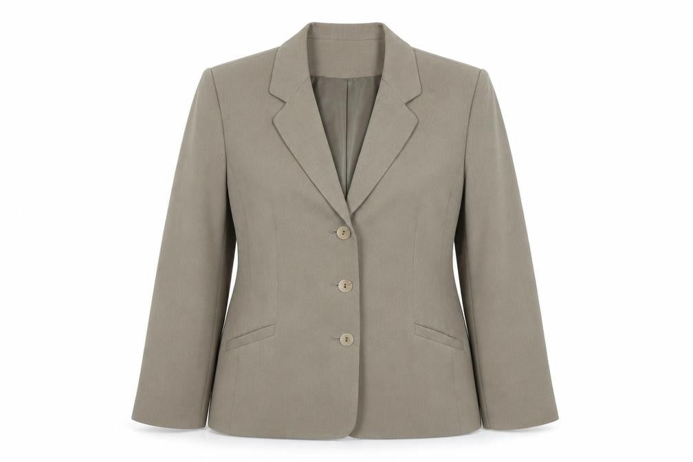 Eastex Women Brown Blazer UK 12 Three-Button Regular Fit