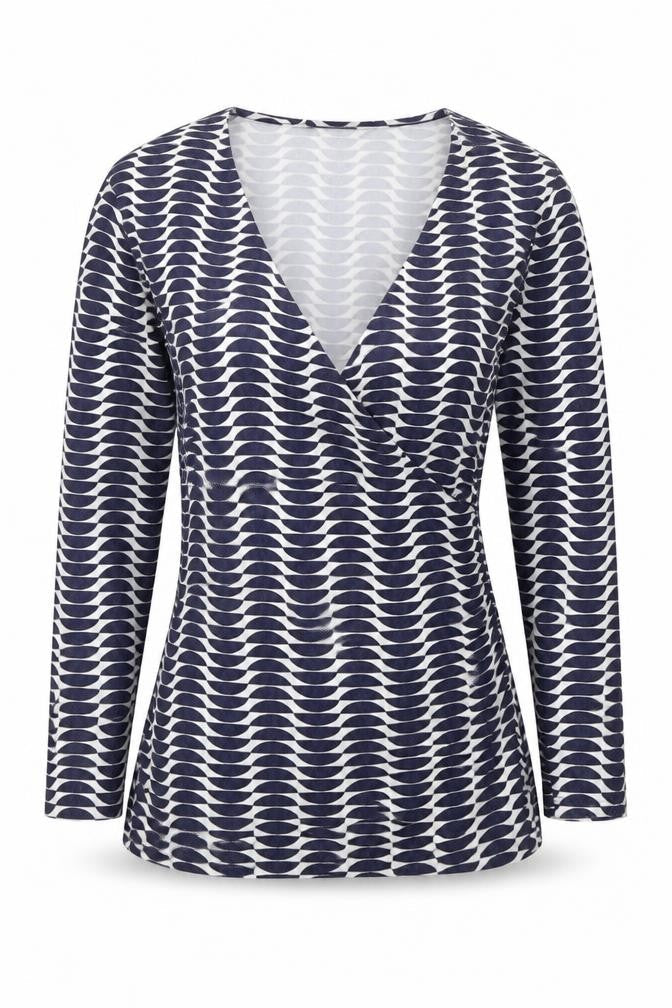Betty Women’s Multicoloured V-Neck Wrap Blouse