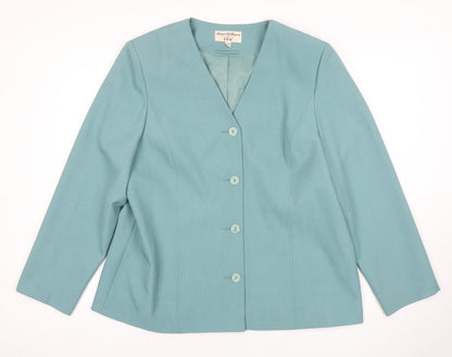 EWM Women's Blue Suit Jacket Size 18