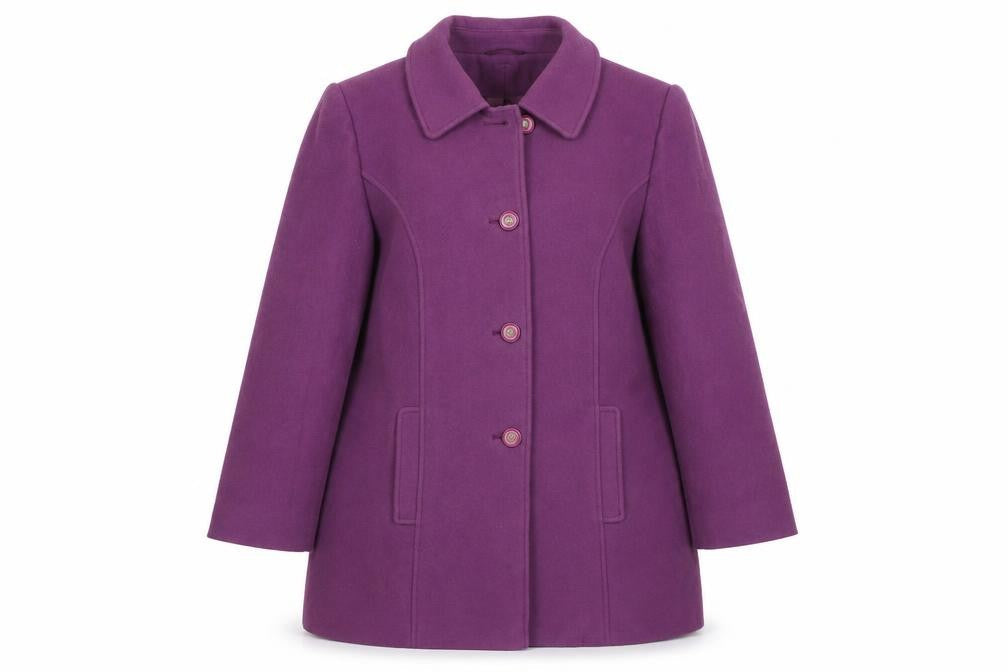 Eastex Women's Purple Wool Overcoat Size 14