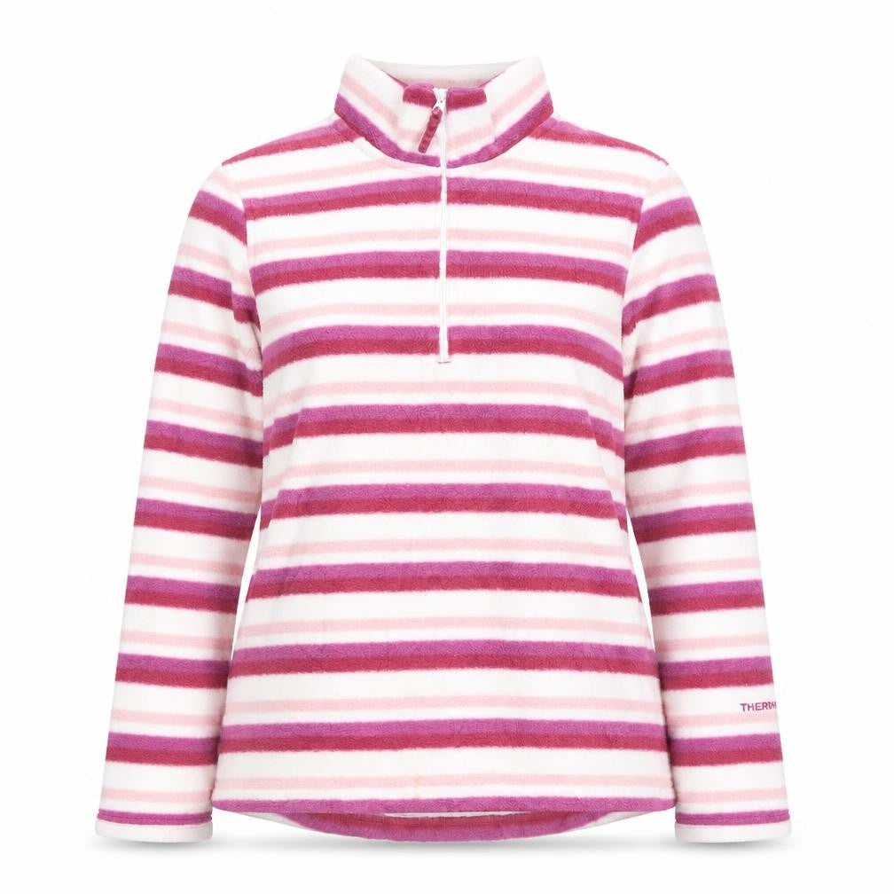 Peter Storm Women's Pink Striped Pullover, Size 14, Stylish Fleece