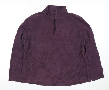 Gelert Women's Purple Fleece Pullover Sweatshirt, Size 12