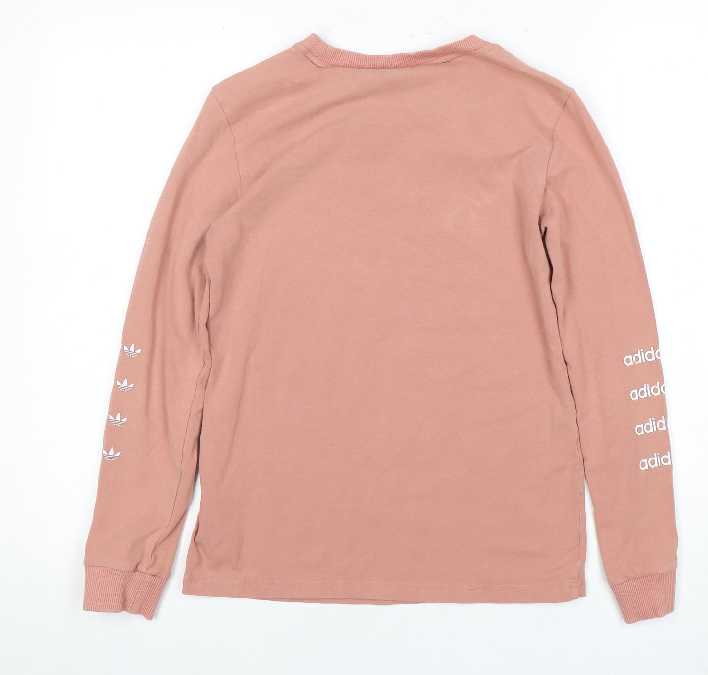 Adidas Women's Pink Long Sleeve Crew Neck T-Shirt Size 6
