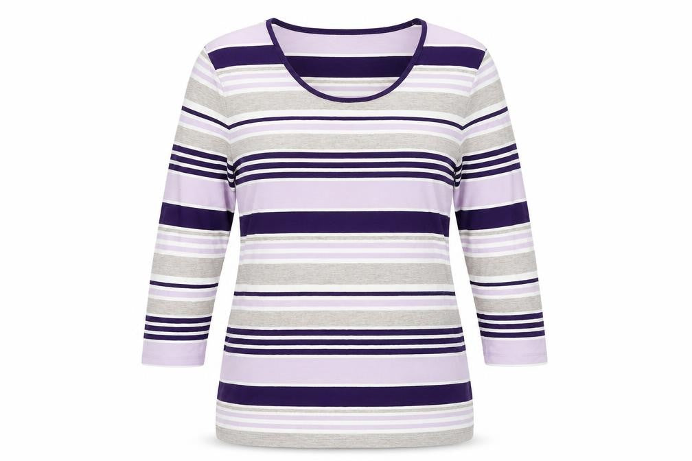 Viyella Women's Multicoloured Striped T-Shirt L