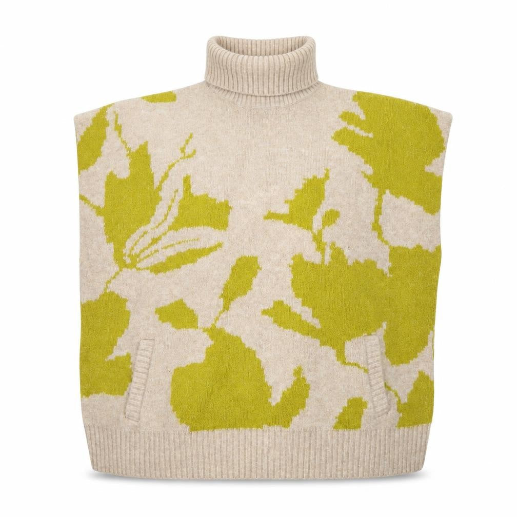 Next Women's Beige Green Roll Neck Jumper, Size M