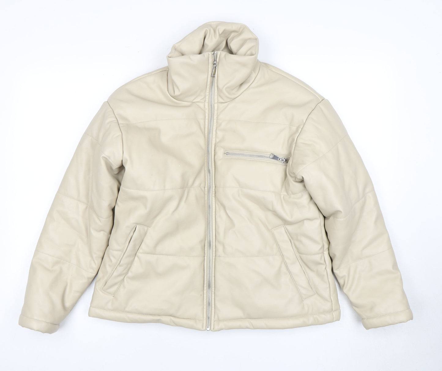Threadbare Women's Beige Petite Zip Jacket Size 10