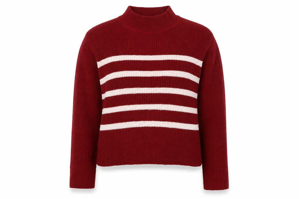 Threadbare Women's Red Striped Pullover Jumper, Size 12