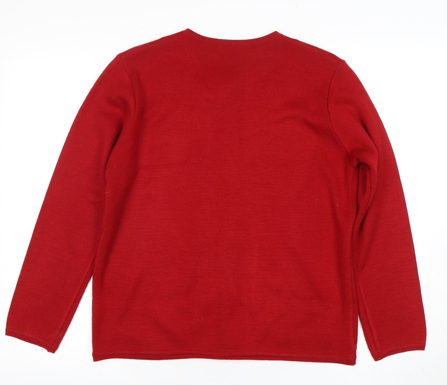 BM Red Women's Small Cardigan with Embroidery
