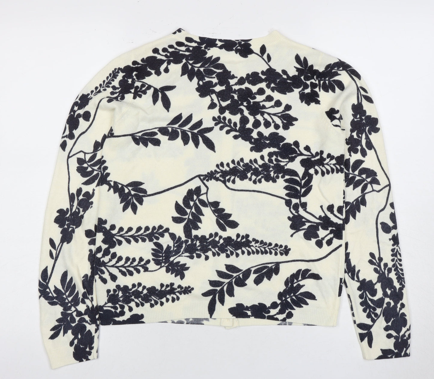 Marks and Spencer Women's Ivory Floral Cardigan Size 8