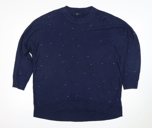 Next Women's Blue Pullover Jumper Size 14, Crew Neck