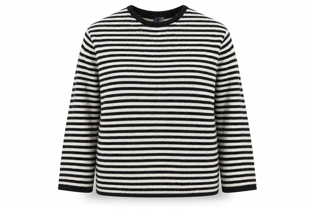 H&M Women's Black Striped Pullover Jumper - Size M