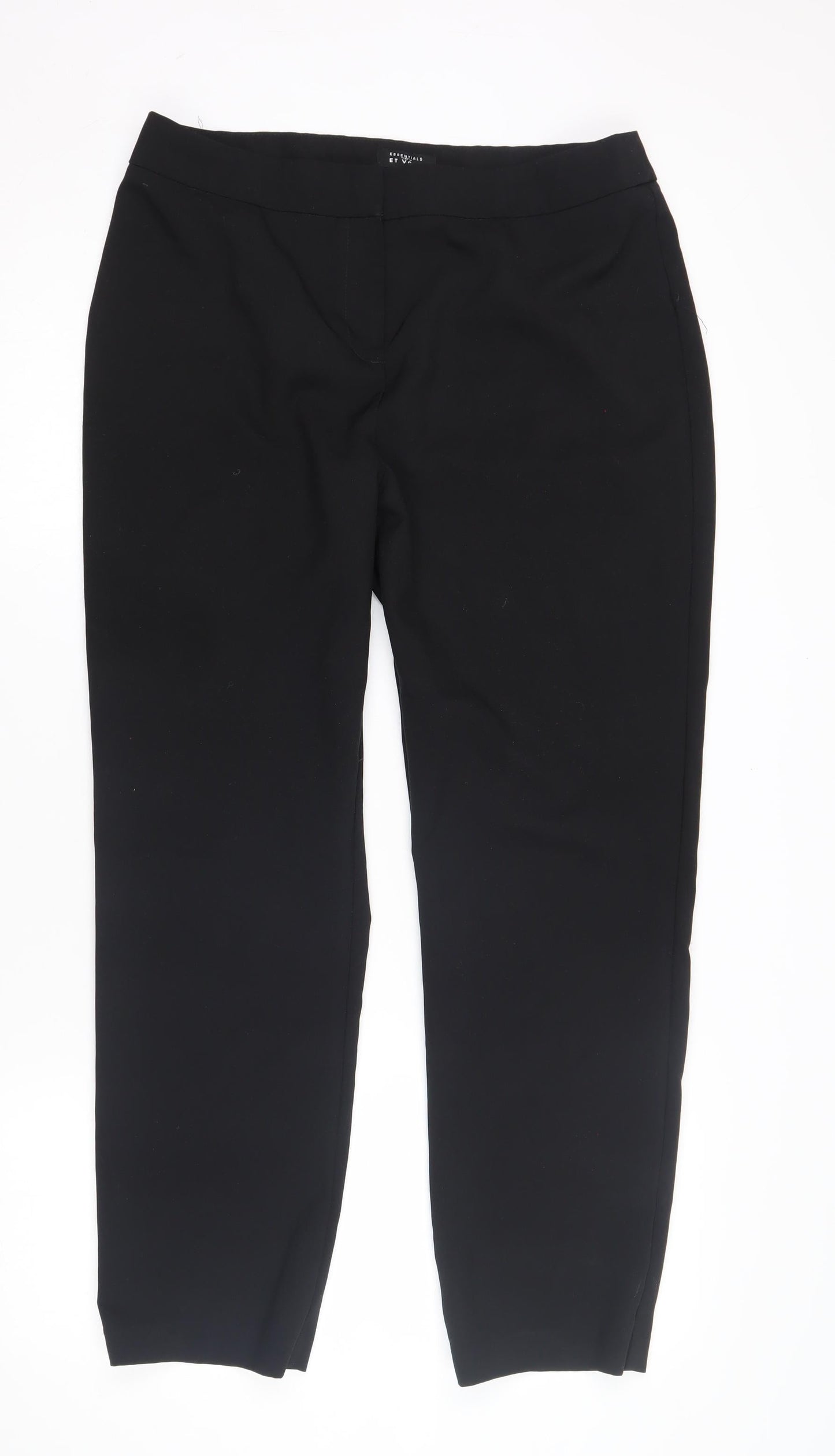 Essentials by Et Vous Women's Black Straight Leg Trousers Size 14