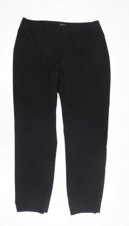 Essentials by Et Vous Women's Black Straight Leg Trousers Size 14