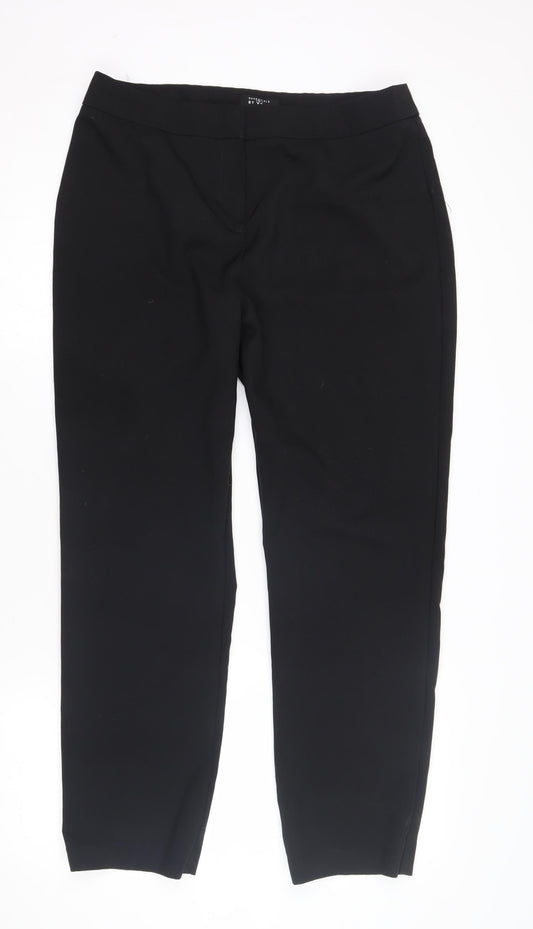 Essentials by Et Vous Women's Black Straight Leg Trousers Size 14