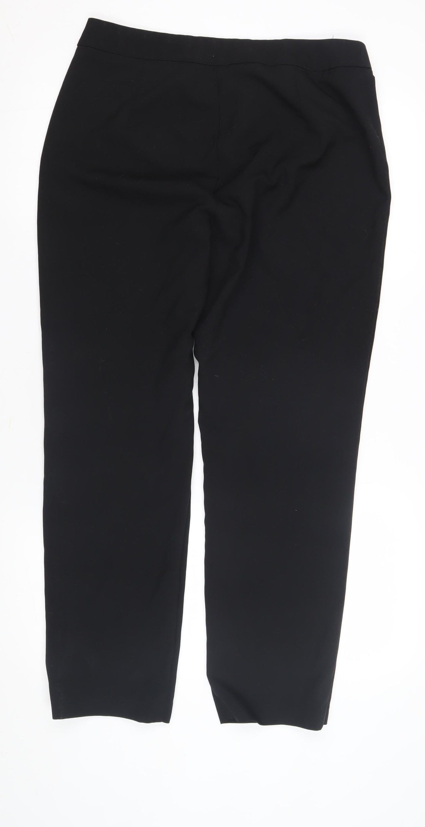 Essentials by Et Vous Women's Black Straight Leg Trousers Size 14