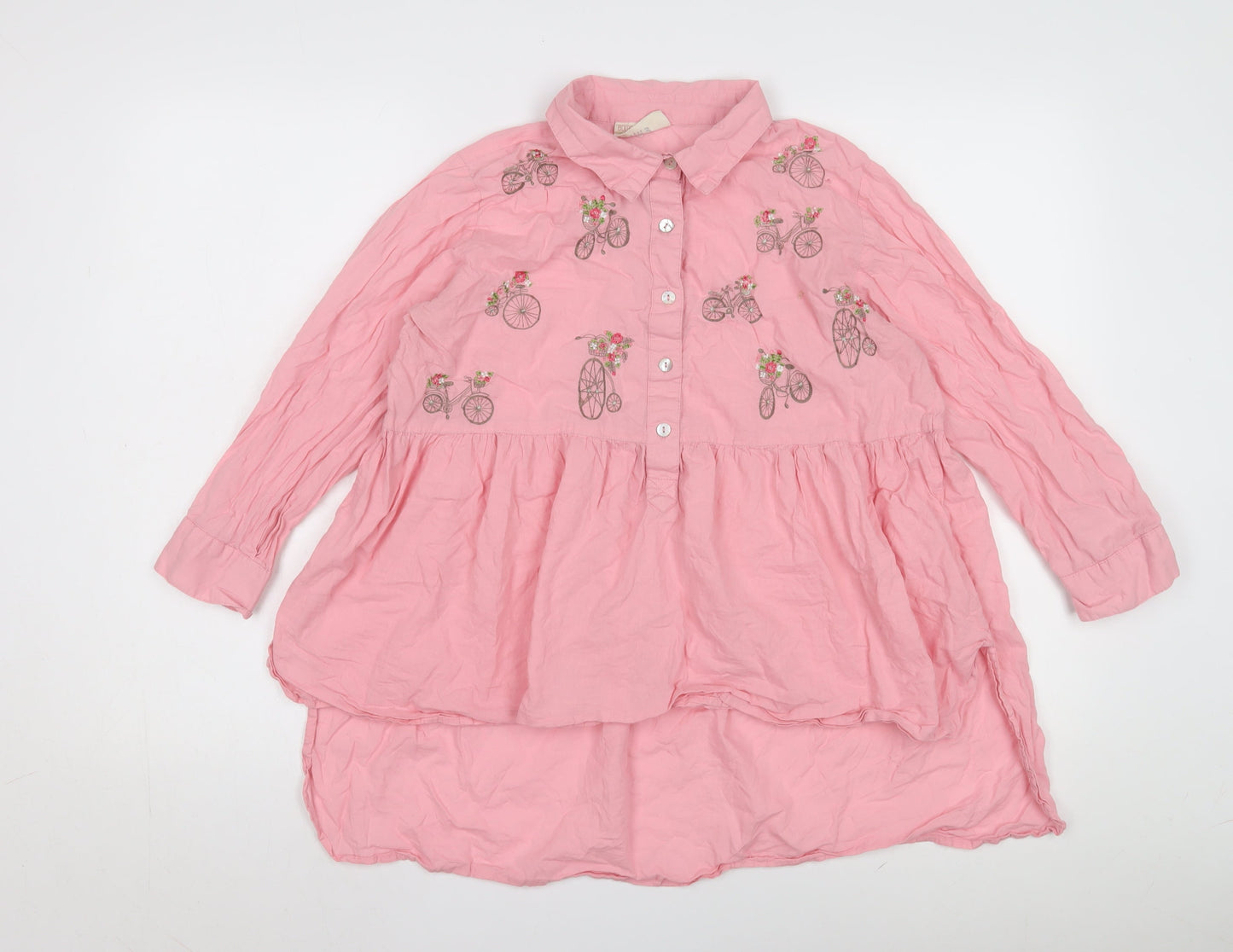 Bombay Paisley Women's Pink Embroidered Button-Up Shirt
