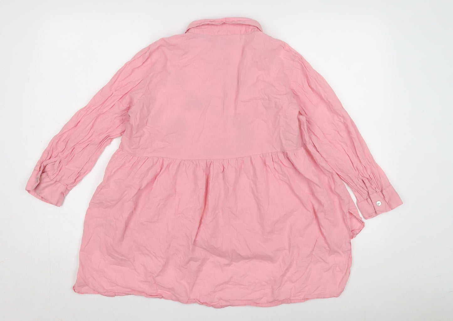 Bombay Paisley Women's Pink Embroidered Button-Up Shirt