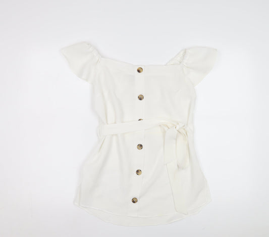 River Island Women's White Off the Shoulder Blouse