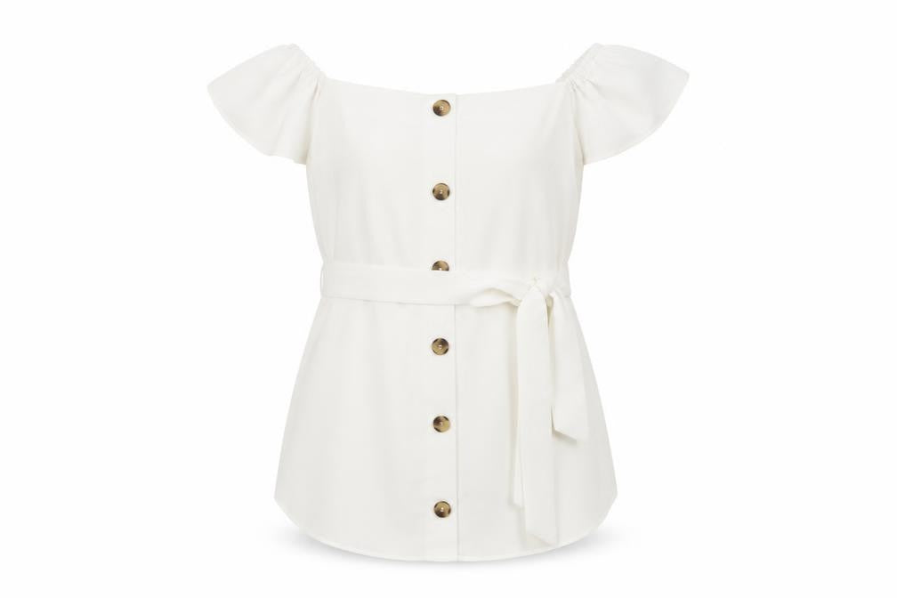 River Island Women's White Off the Shoulder Blouse