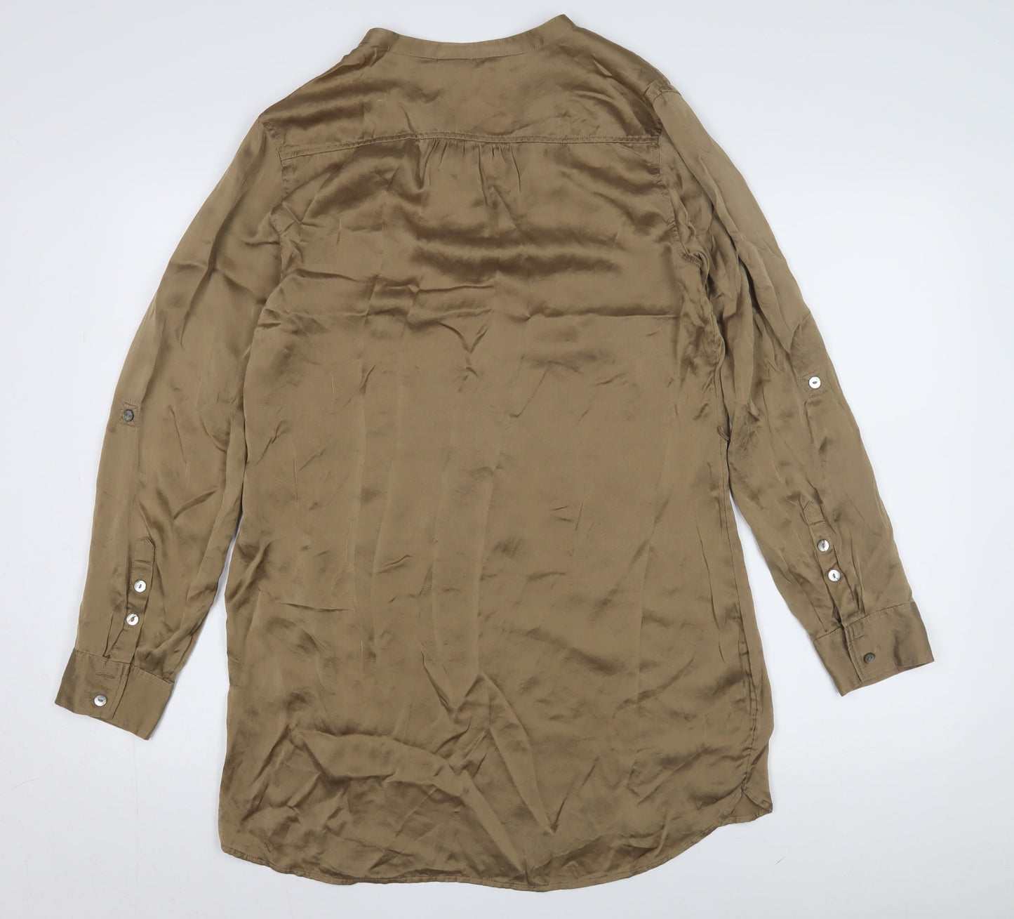 H&M Womens Brown Shirt Dress Size 10 Casual