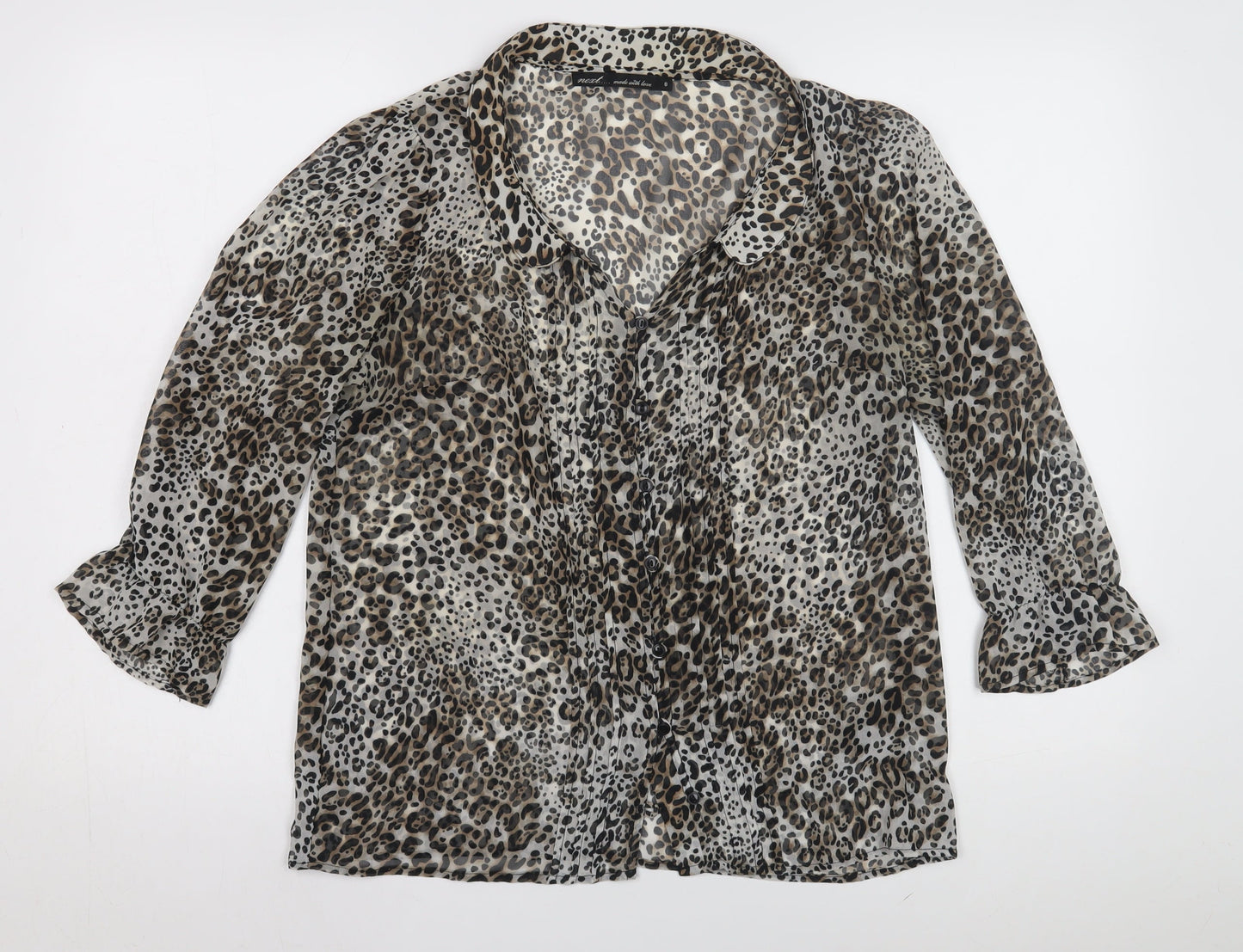 Next Women's Animal Print Blouse Multicoloured Size 8