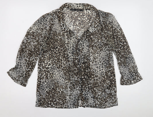 Next Women's Animal Print Blouse Multicoloured Size 8