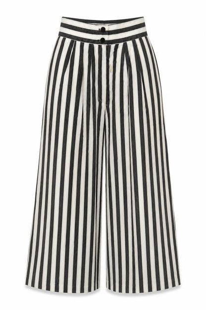 H&M Women's Multicoloured Wide-Leg Trousers, Size 8