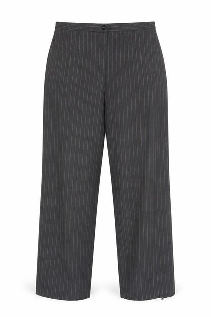 Vinson Women's Black Striped Trousers Size 12