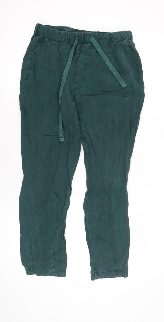 Zara Women's Green Jogger Trousers XS - Casual Comfort