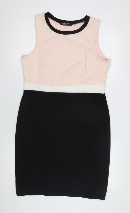 Select Women's Black Bodycon Dress Size 16 Sleeveless