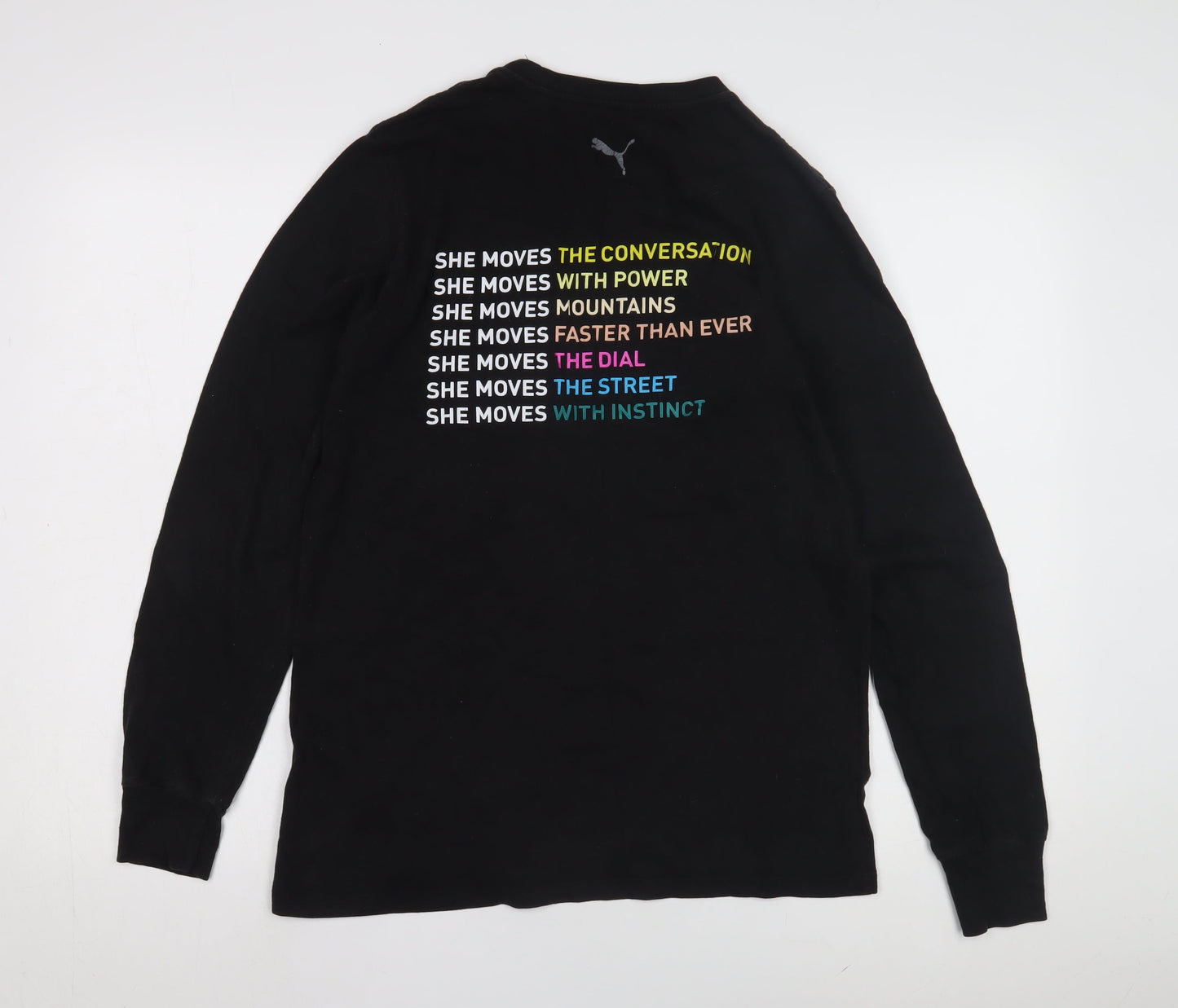 Puma Women's Black Long Sleeve Crew Neck T-Shirt