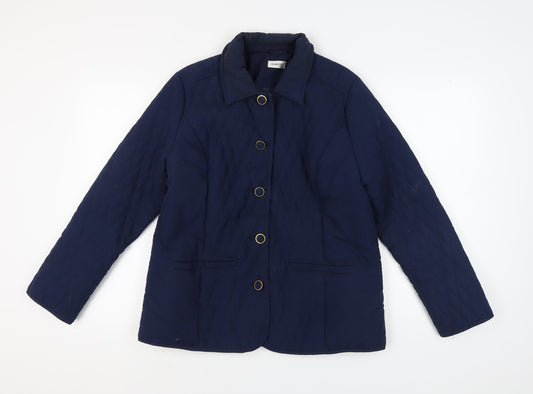 Damart Women's Blue Quilted Jacket Size 14